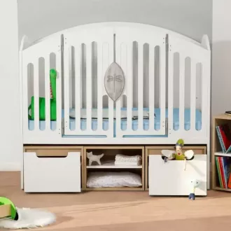 Das Babyzimmer komplett weißes Bettbellule -2